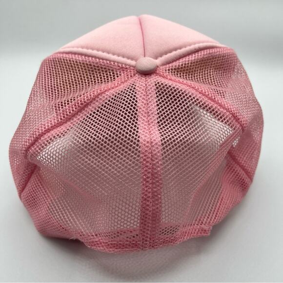 Baby Girl y2k 2000s Light Pink Gold Sequined Sparkly Trucker Hat Adjustable - Picture 4 of 7